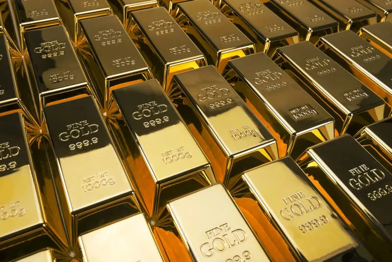 Refined gold bullion